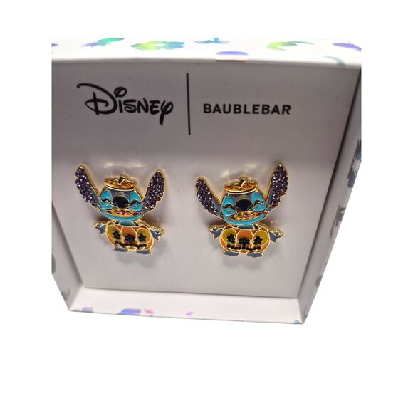 Disney Baublebar Stitch Pumpkin Earrings New In Box Halloween Fall - Picture 2 of 3